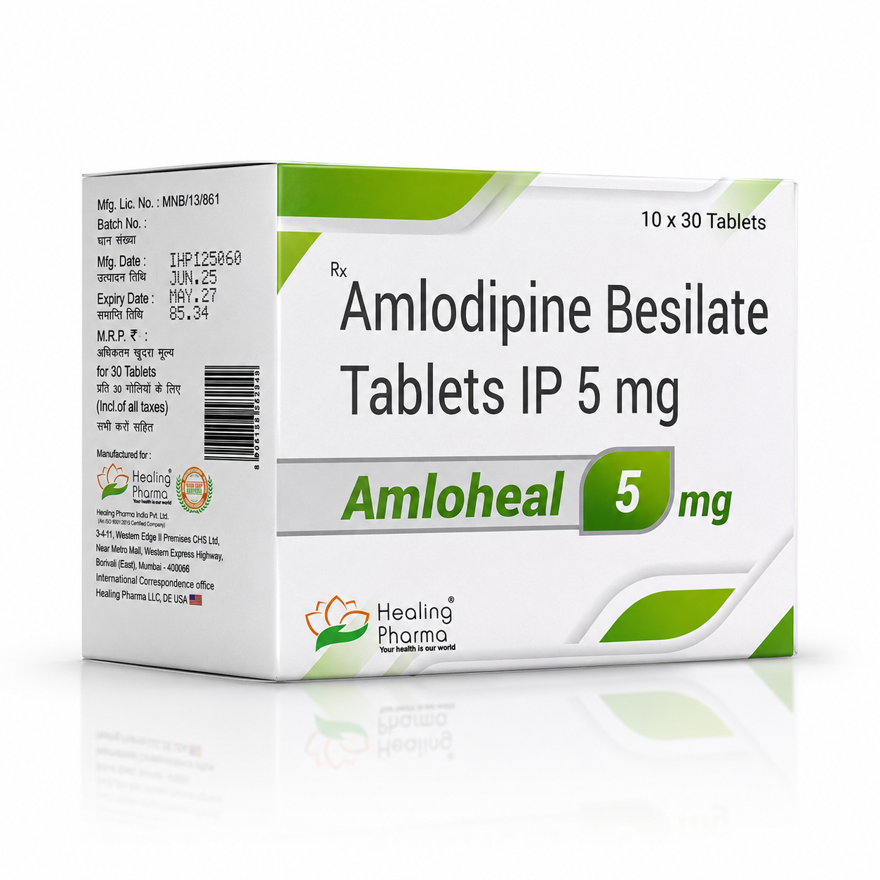 Amlodipine Besilate Tablets IP 5mg | Amloheal