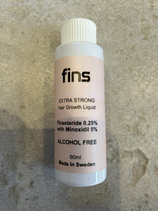 Finasteride 0.25% Minoxidil 5% Growgaine 60 ml pipettes included ALCOHOL FREE