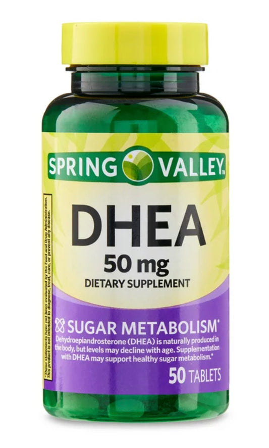Spring Valley DHEA Tablets, 50 mg, 50 Count