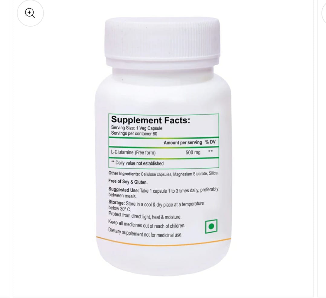 L-Glutamine 500mg 60 capsules