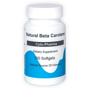 Natural Beta Carotene, 100 Softgels per bottle