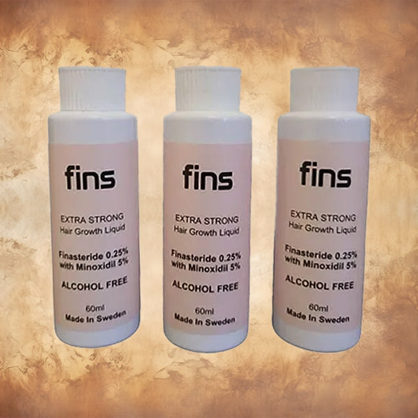 Finasteride 0.25% Minoxidil 5% Growgaine 60 ml pipettes included ALCOHOL FREE