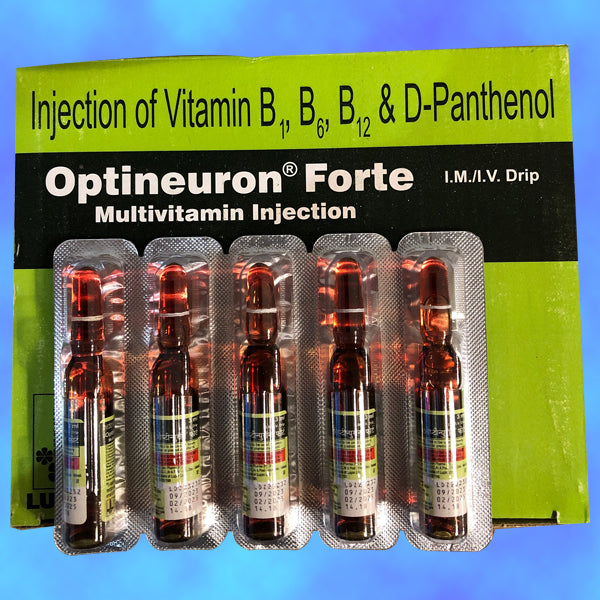 Vitamin B1, B6, B12 & D-Panthenol B Complex - 5 vials of 3 ml each