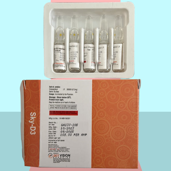 Cholecalciferol D3 5 x 1ml ampoules