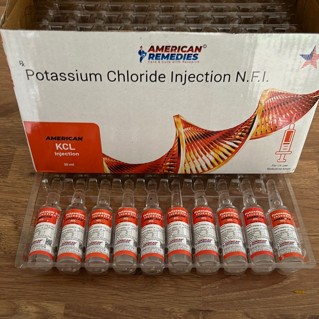 Potassium Chloride 10 x 10ml ampoules American Remedies Prevention4Health