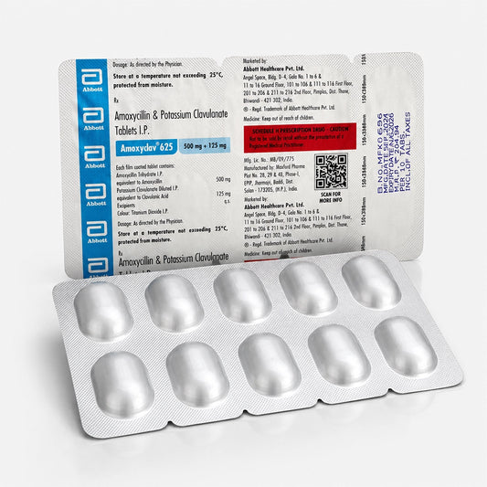Amoxycillin & Potassium Clavulanate Tablets IP | Amoxyclav 625