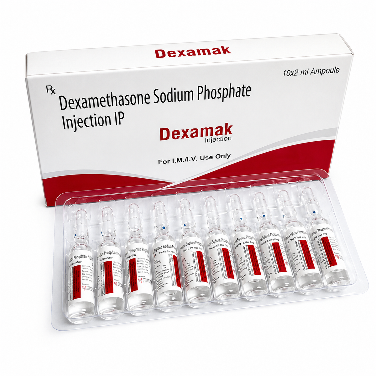 Dexamethasone Sodium Phosphate Injection IP | Dexamak 10 × 2 ml