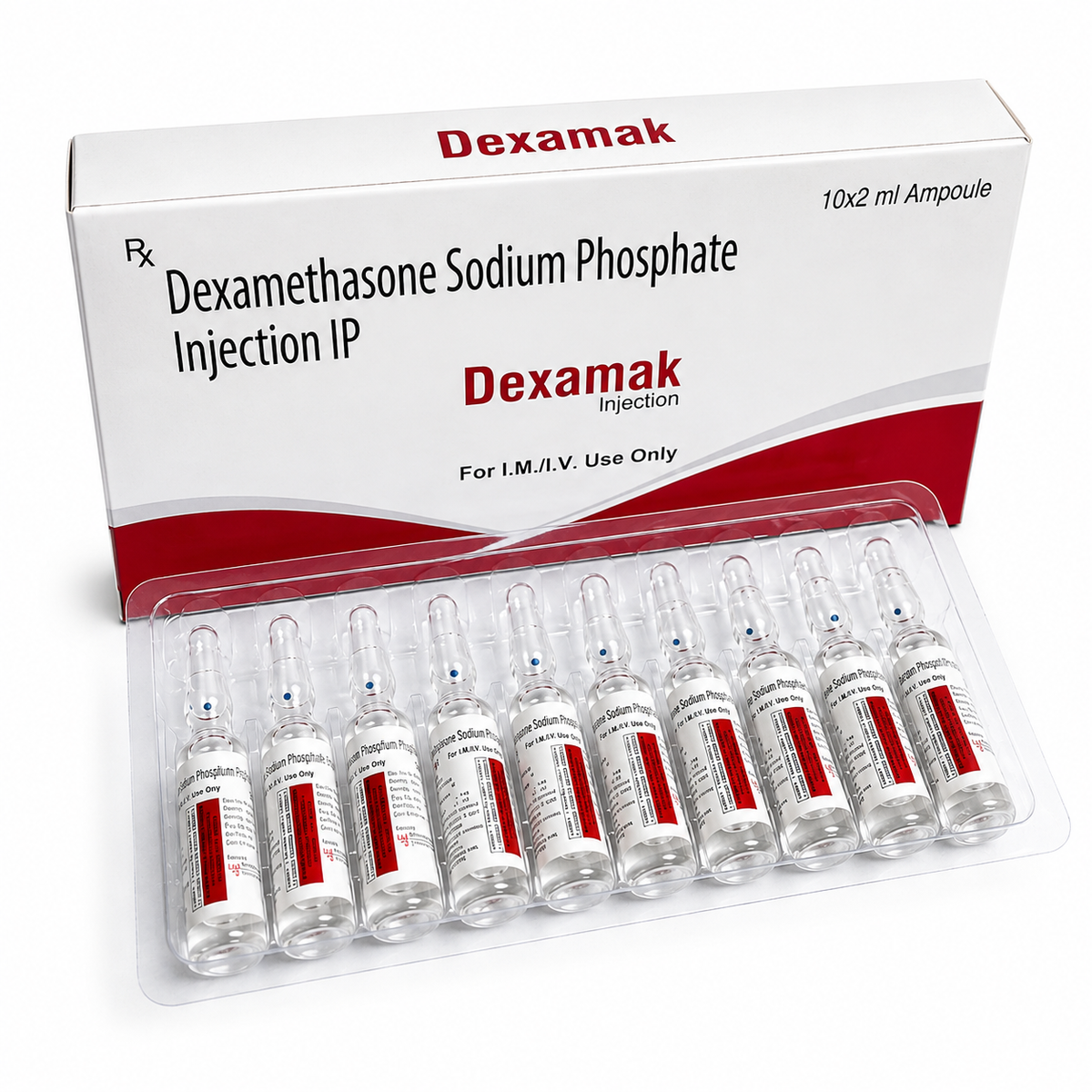 Dexamethasone Sodium Phosphate Injection IP | Dexamak 10 × 2 ml