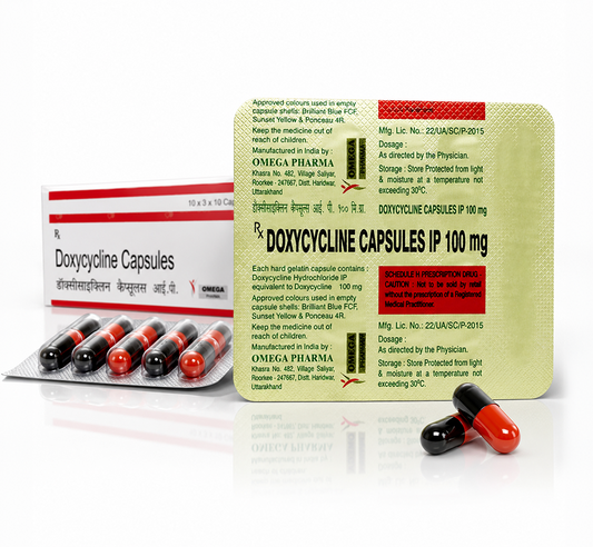 Doxycycline Capsules I.P. 100mg | Omega Pharma