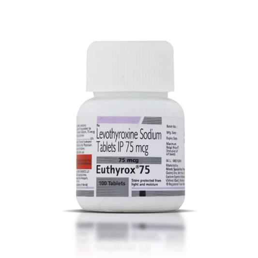 Euthyrox 75 – Levothyroxine Sodium 75 mcg (100 tablets)