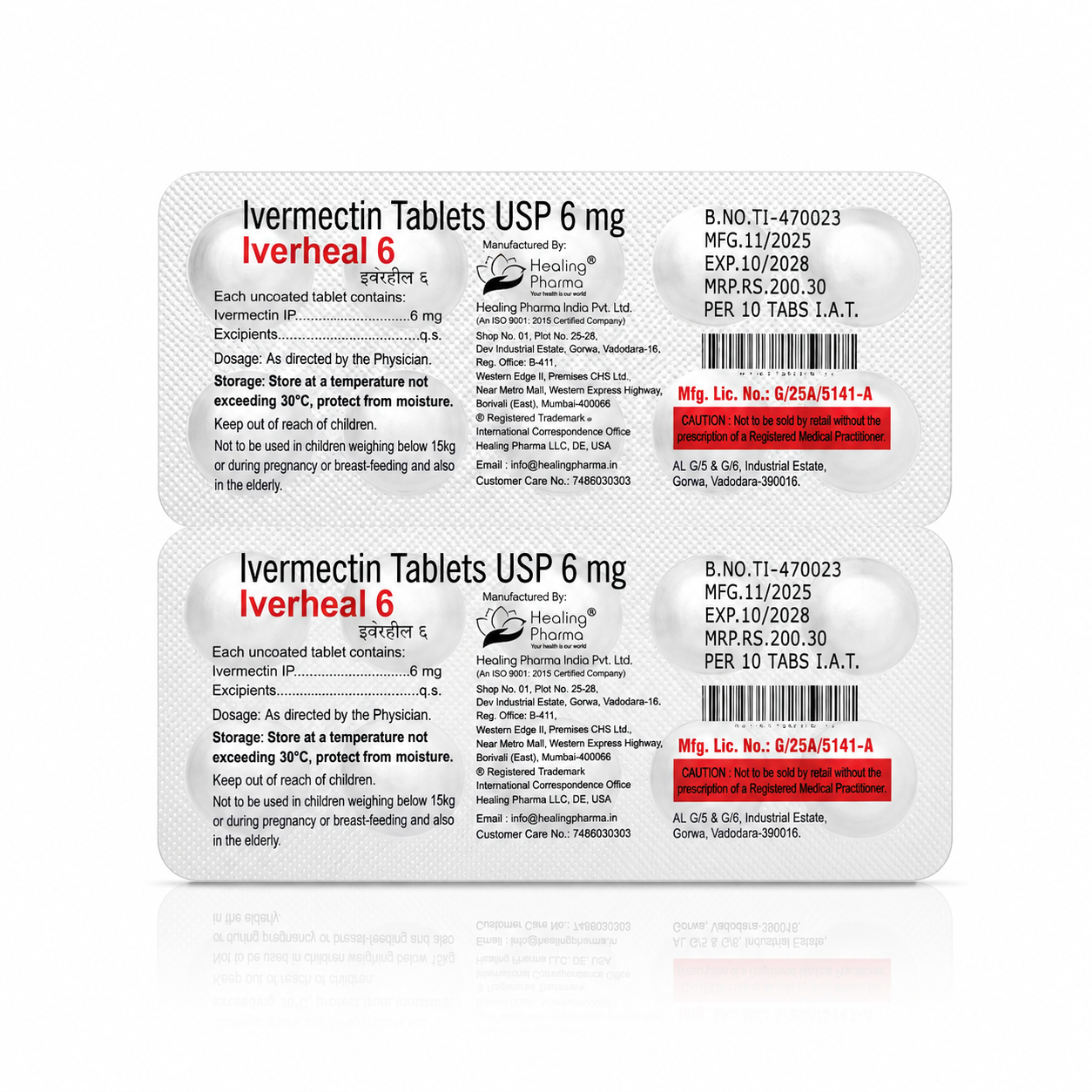 Iverheal 6 Ivermectin Tablets USP 6mg
