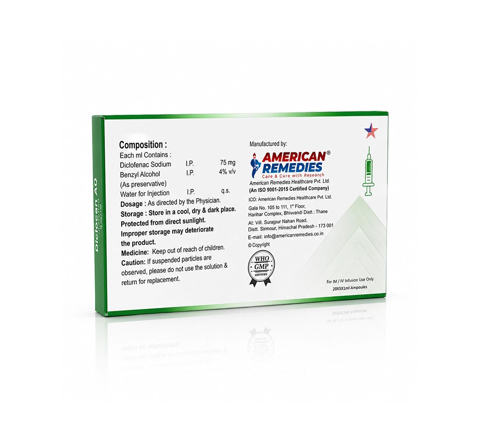 Diclocan AQ Injection | Diclofenac Sodium Injection IP | 75mg/1ml