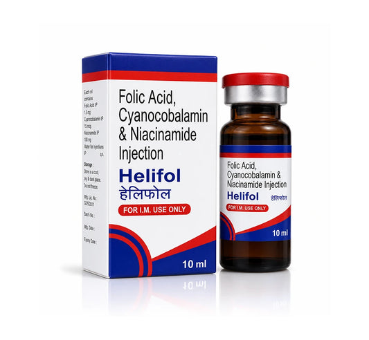 Helifol Injection | Folic Acid, B12 & Niacinamide | 10ml