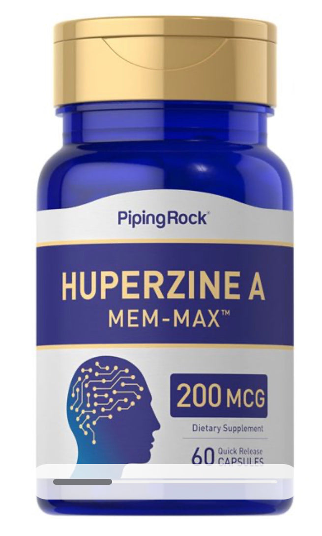 Huperzine A 200mcg | 60 Capsules | Non-GMO, Gluten Free Supplement | By Piping Rock US QUALITY