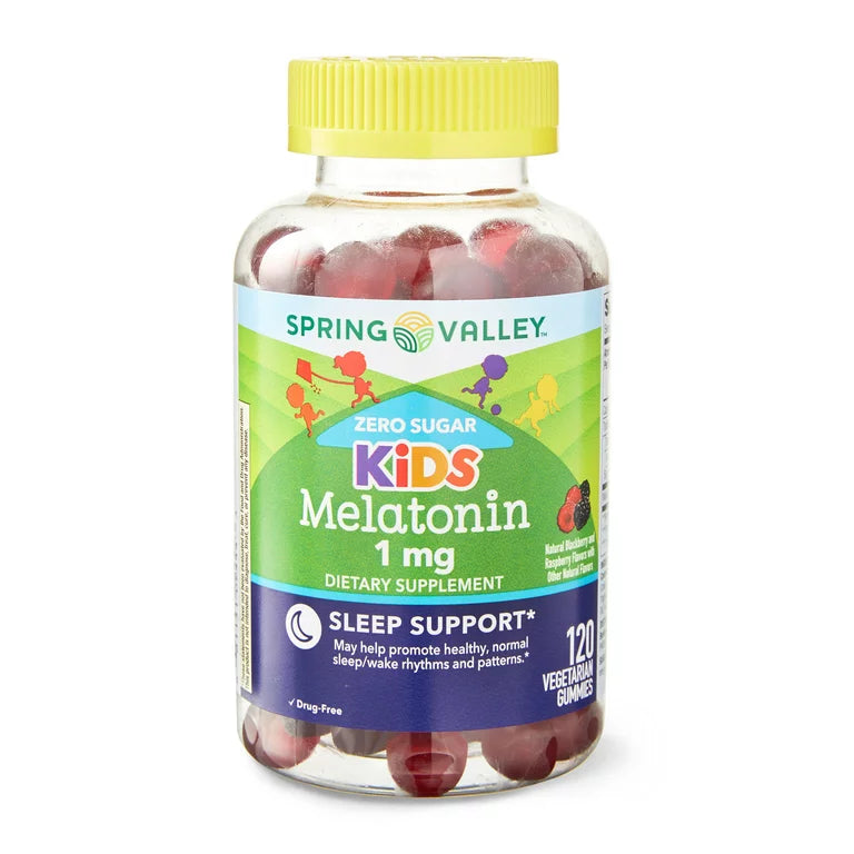 Spring Valley Zero Sugar Kids Melatonin Gummies Dietary Supplement, 1 mg