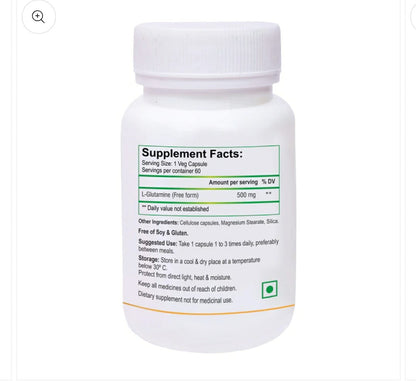 L-Glutamine 500mg 60 capsules
