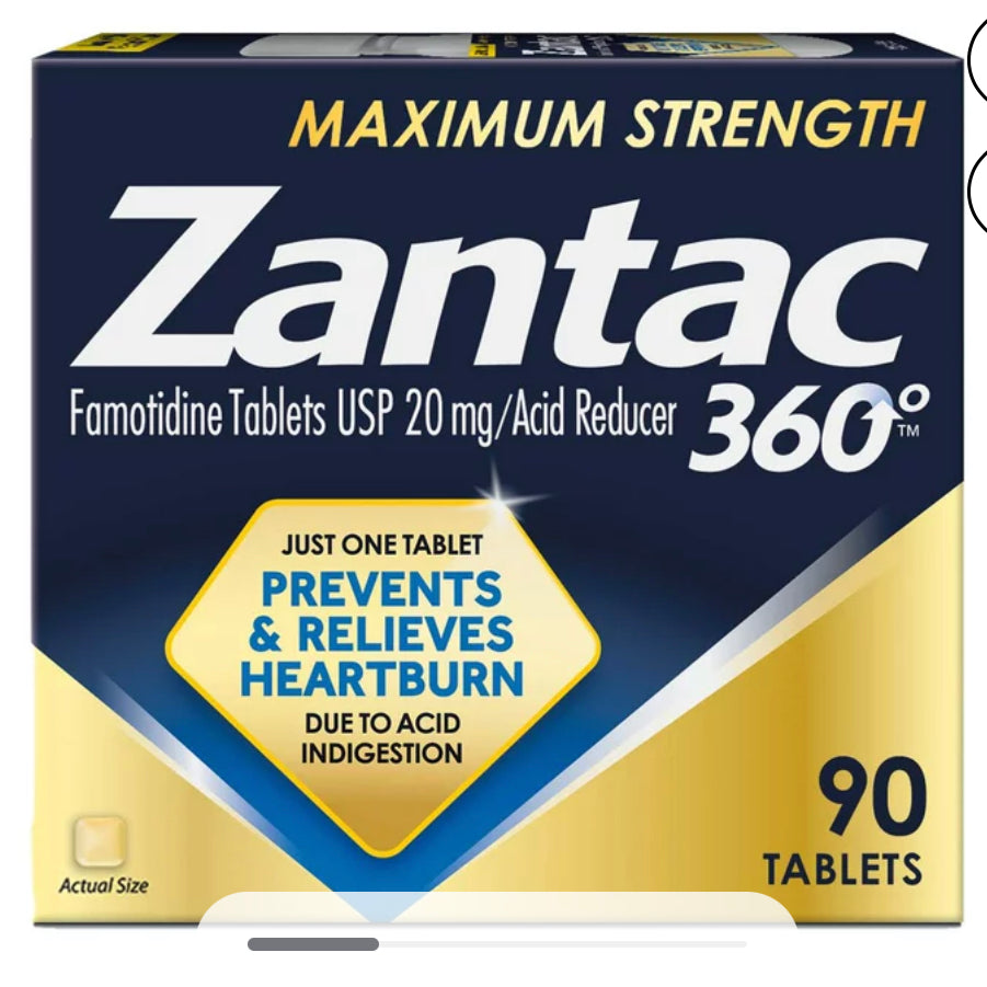 Zantac 360 Maximum Strength, Heartburn Prevention and Relief Tablets