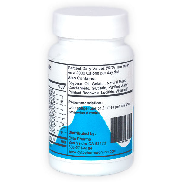 Natural Beta Carotene, 100 Softgels per bottle