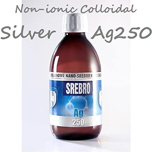 Non-Ionic Colloidal Silver Nano Ag250 25ppm-300ml pharmace Glass Bottle PROAKTIV